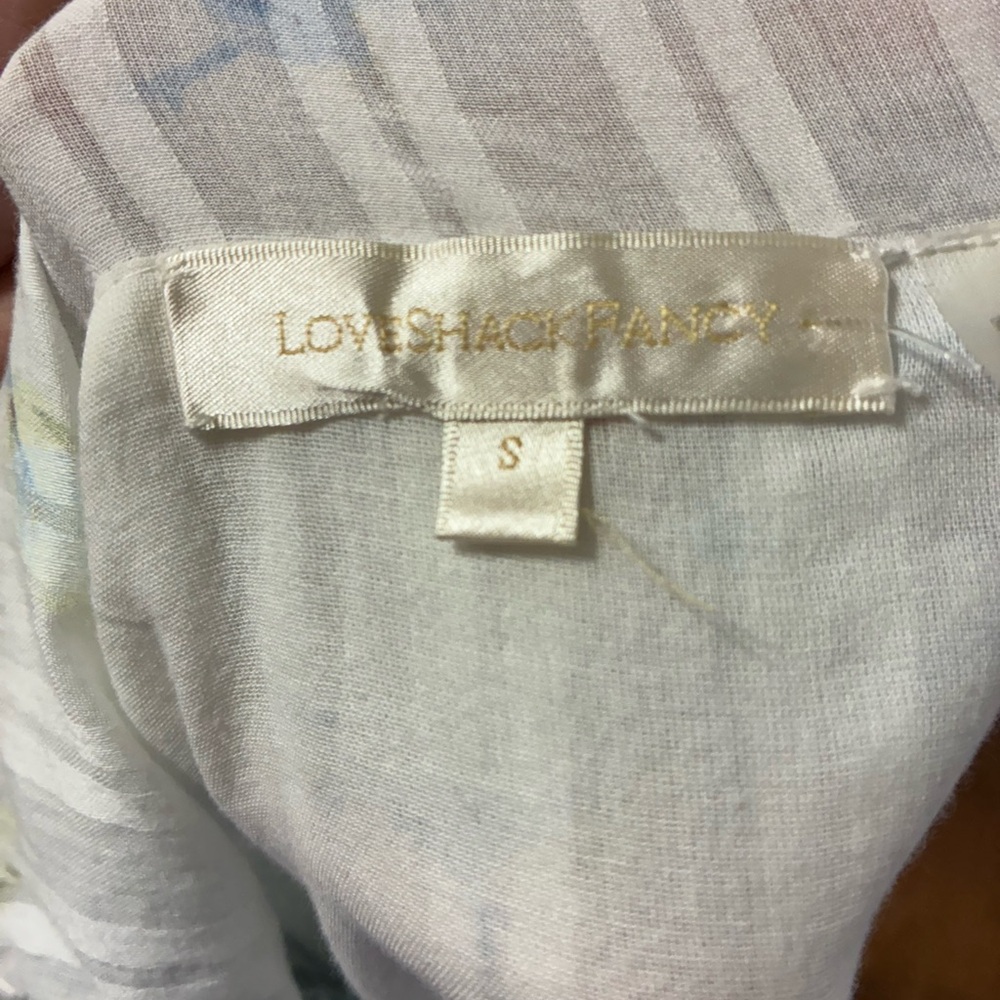 LOVESHACKFANCY Audrina Cut-Out Minidress Blue Small - Picture 9 of 10